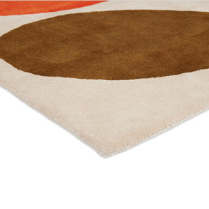  Close-up texture of Orla Kiely Giant Multi Stem wool rug showing 1.8cm hand-tufted pile