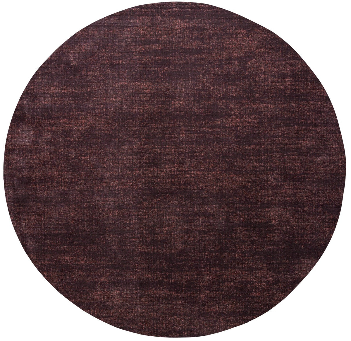 Kurzflorteppich Aubergine Tapison Home Torino, rundes Format