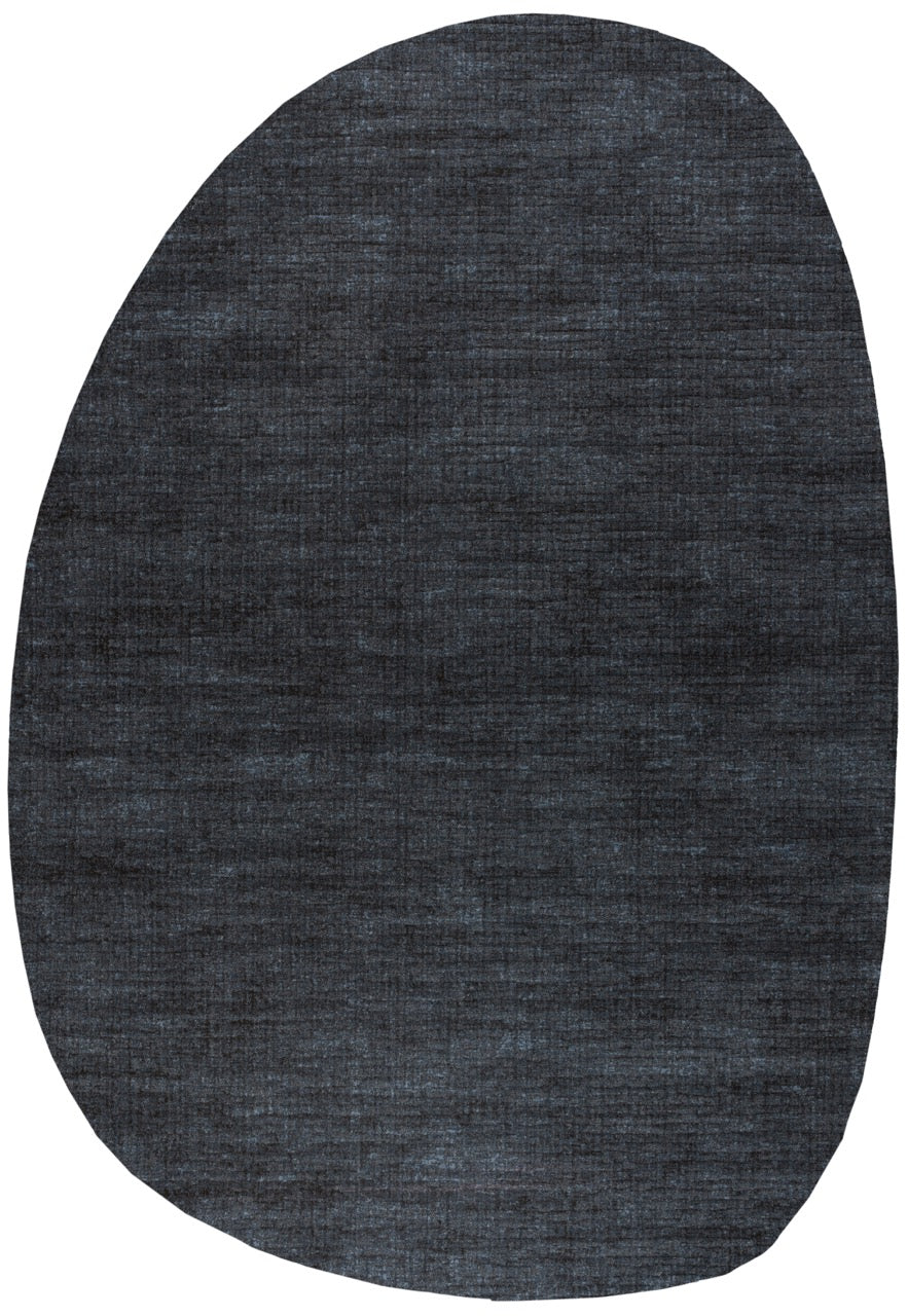 Teppich Anthrazit Blau Tapison Home Torino, Kieselform