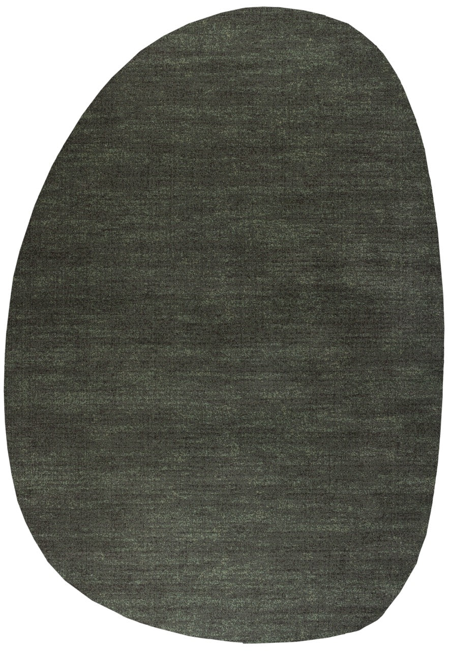 Kurzflorteppich Moosgrün Tapison Home Torino, Kieselform