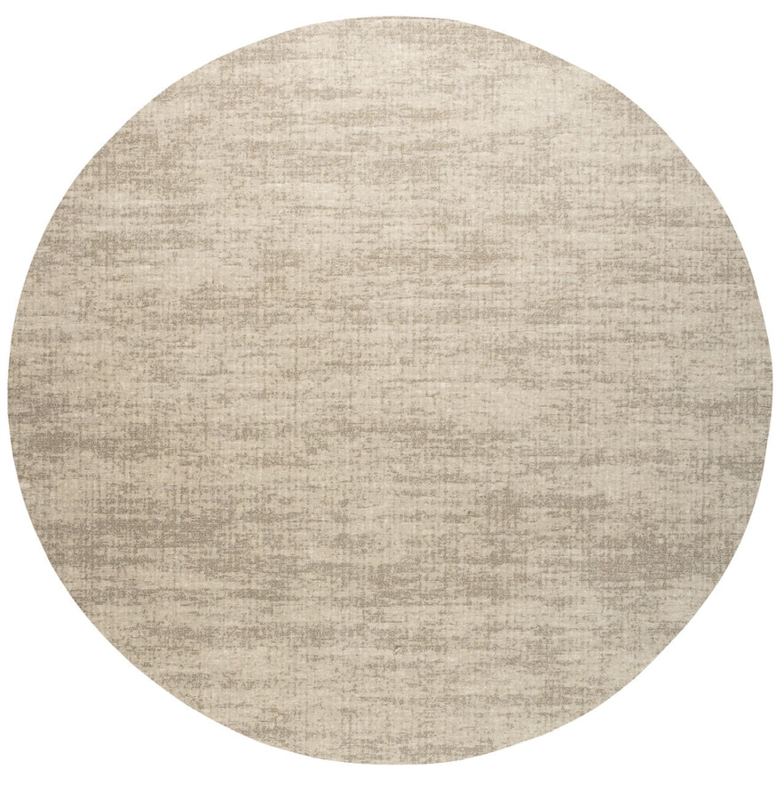 Kurzflorteppich Sandbeige Tapison Home Torino, rundes Format
