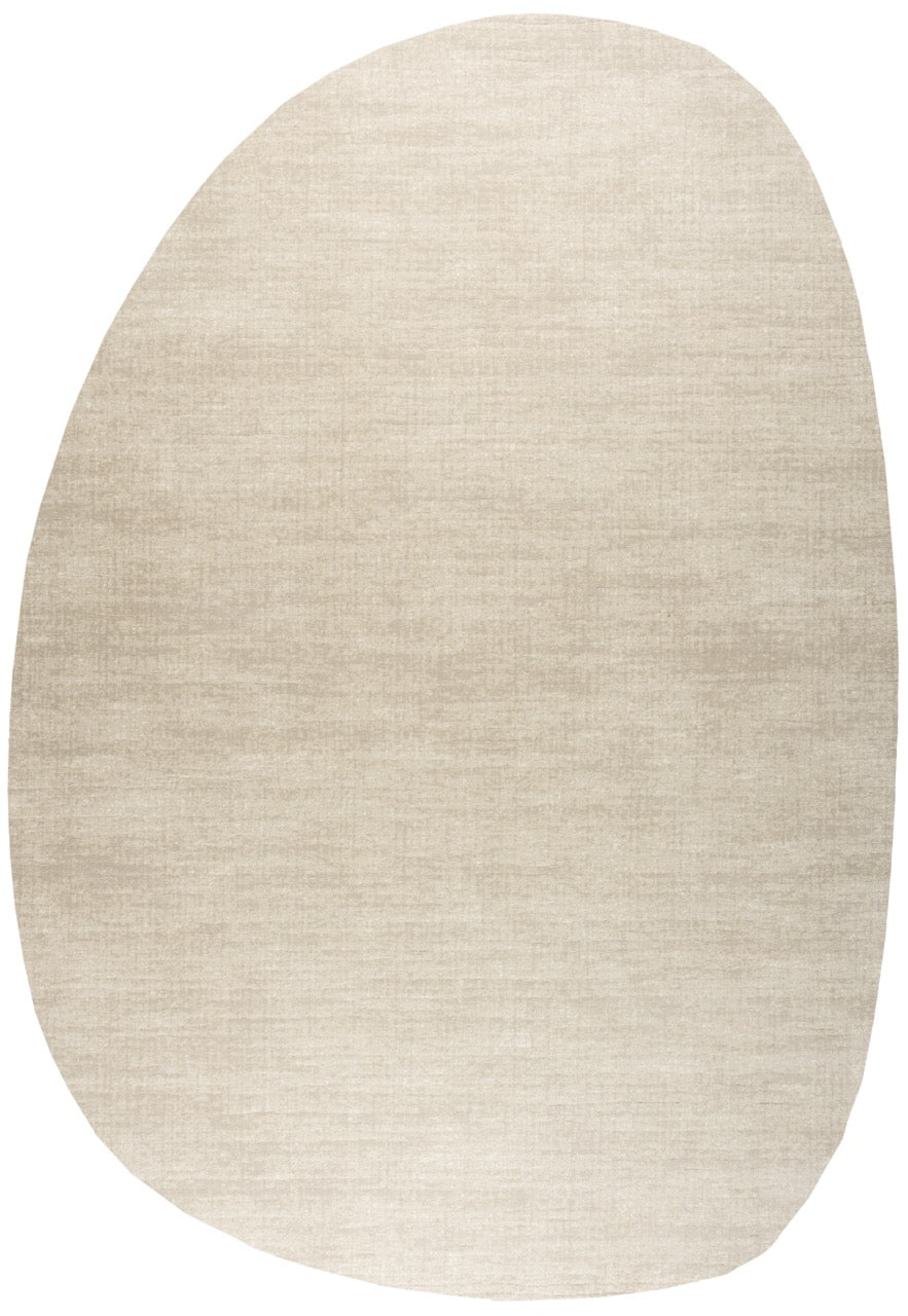Kurzflorteppich Creme Tapison Home Torino, Kieselform