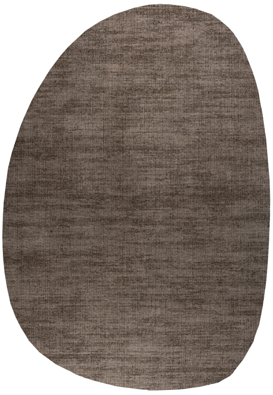 Kurzflorteppich Taupe Tapison Home Torino, Kieselform