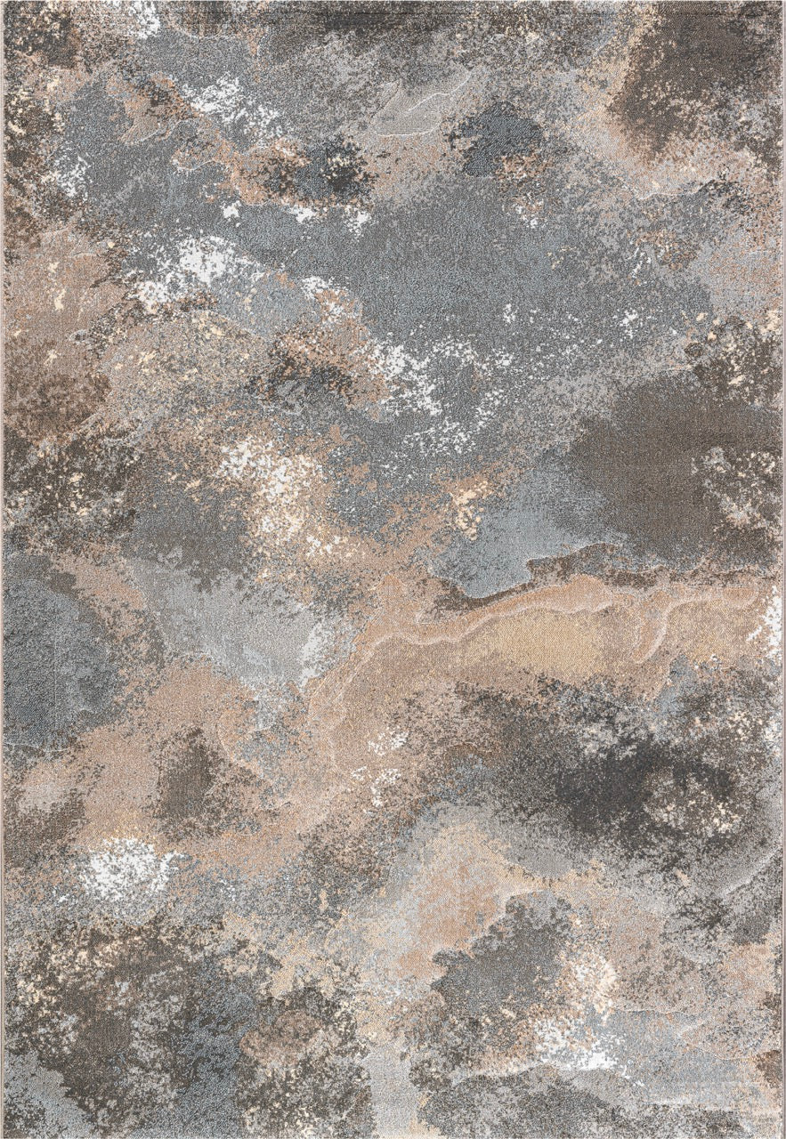 Teppich Tapison Home Torino 063.0934.3293 von oben, abstraktes Wolkenmuster in Grau, Sand und Taupe