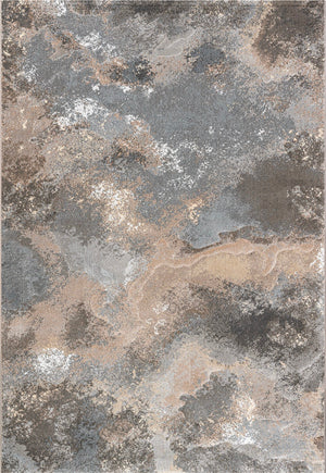 Teppich Tapison Home Torino 063.0934.3293 von oben, abstraktes Wolkenmuster in Grau, Sand und Taupe