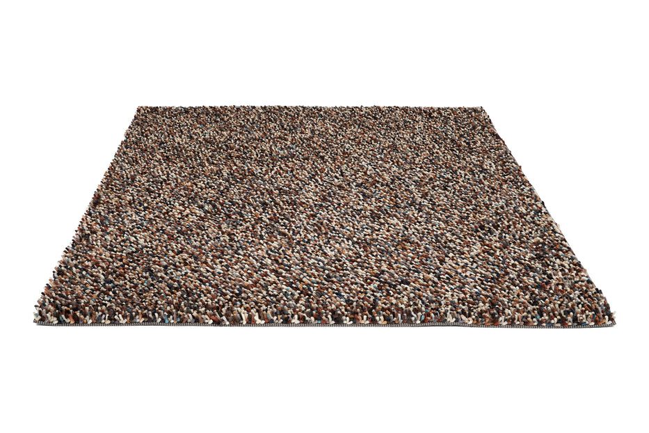  Brink & Campman Dots rug top view - mottled multicolor pattern in natural tones