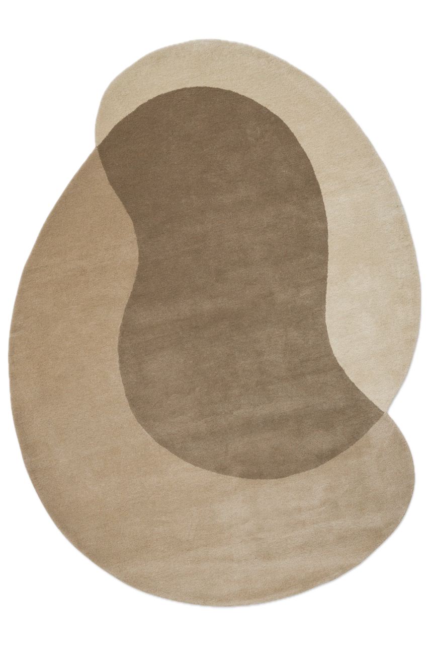 Brink & Campman Element Lane Neutral Teppich in Sandbeige, Taupe und Creme, Draufsicht