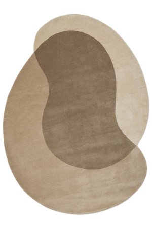 Brink & Campman Element Lane Neutral Teppich in Sandbeige, Taupe und Creme, Draufsicht