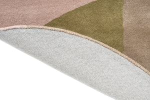 Brink & Campman Decor Miller Autumn Teppich, Detail von umgeschlagener Kante und Rücken