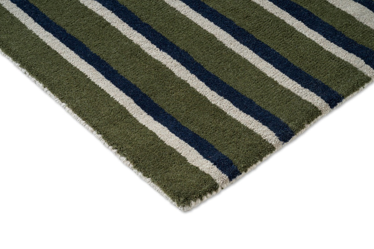 Brink & Campman Decor Pilar Moss Teppich, Detail von Ecke und Flor