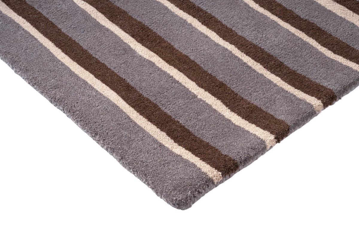 Brink & Campman Decor Pilar Taupe Teppich, Detail von Ecke und Flor