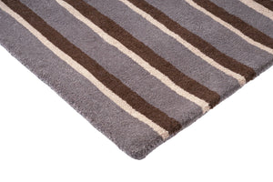 Brink & Campman Decor Pilar Taupe Teppich, Detail von Ecke und Flor