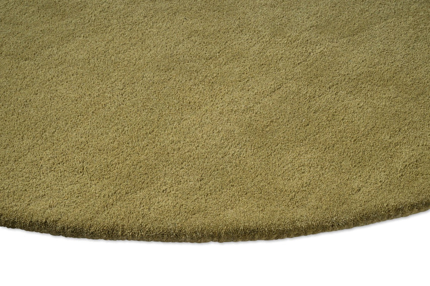 Brink & Campman Element Lane Green Teppich, Detail von Kante und Flor