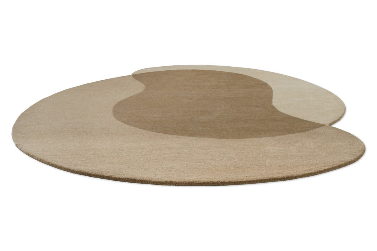 Brink & Campman Element Lane Neutral Teppich in Sandbeige, Taupe und Creme, Schrägansicht
