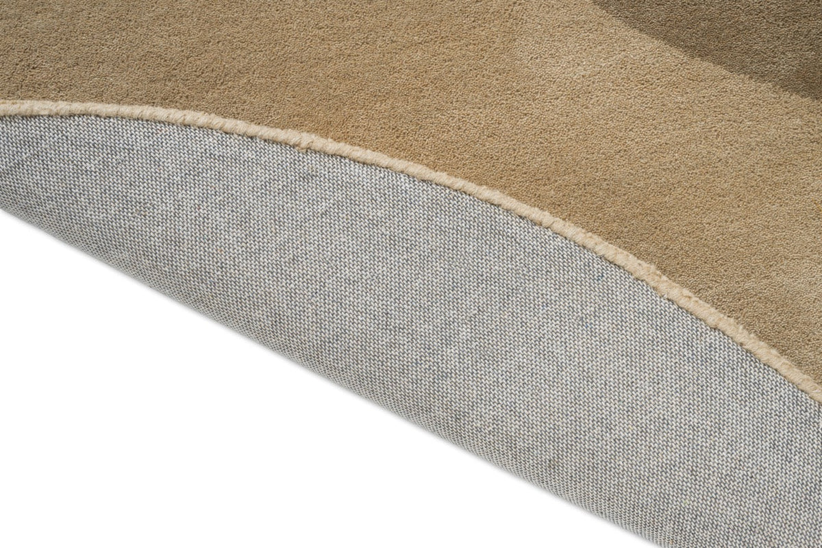Brink & Campman Element Lane Neutral Teppich, Detail von umgeschlagener Kante und Rücken