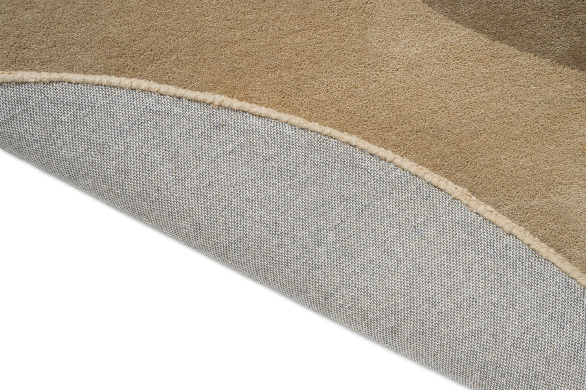 Brink & Campman Element Lane Neutral Teppich, Detail von umgeschlagener Kante und Rücken