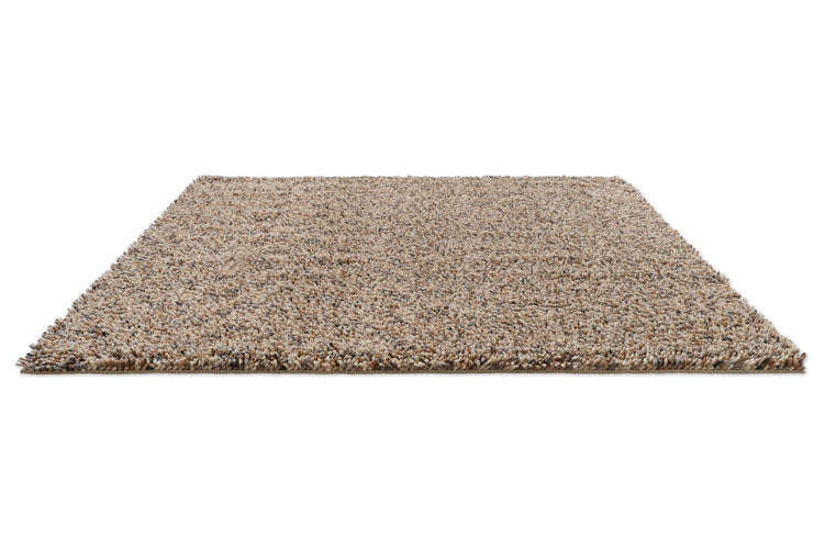 Brink & Campman Loom Natural Teppich in Beige und Creme mit Sprenkeln in Grau und Anthrazit, Schrägansicht