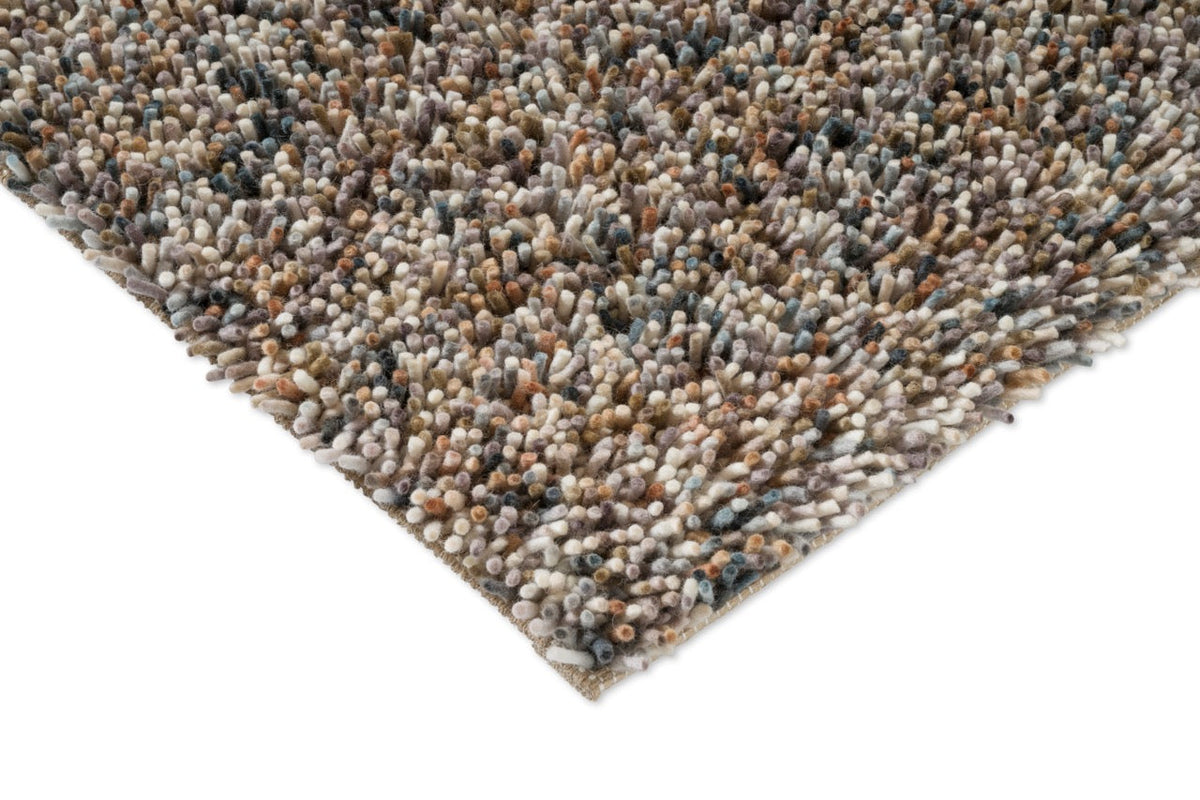 Brink & Campman Loom Natural Storm Teppich, Detail von Ecke und Flor