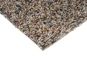 Brink & Campman Loom Natural Storm Teppich, Detail von Ecke und Flor