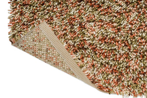 Brink & Campman Loom Pumpkin Teppich, Detail von umgeschlagener Ecke und Rücken