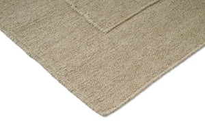 Brink & Campman Senso Blocks Natural Teppich, Detail von Ecke und Gewebe
