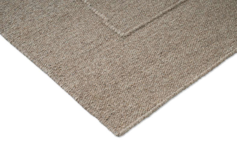 Brink & Campman Senso Blocks Soft Taupe Teppich, Detail von Ecke und Gewebe