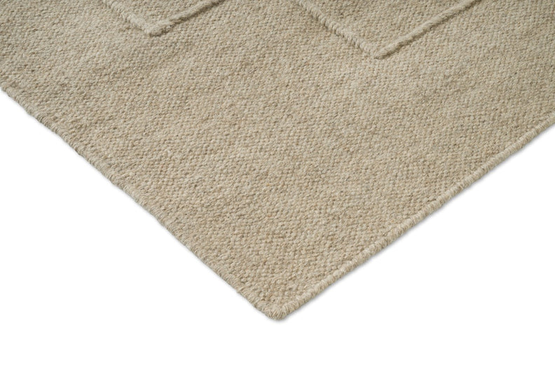 Brink & Campman Senso Level Natural Teppich, Detail von Ecke und Gewebe