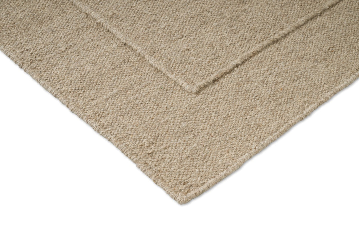 Brink & Campman Senso Planes Natural Teppich, Detail von Ecke und Gewebe