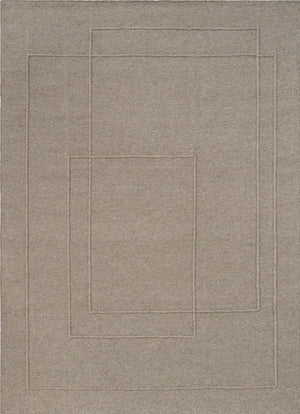 Brink & Campman Senso Planes Soft Taupe Teppich in Grautaupe mit überlappenden Rechtecken im Relief, Draufsicht