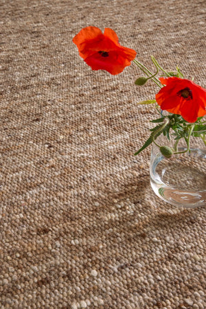 Brink & Campman Sober Soft Brown Teppich in meliertem Braun und Taupe, im Wohnraum, zweite Ansicht