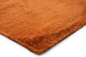 Acsento Bubbles Cognac Teppich, Detail von Ecke und Flor