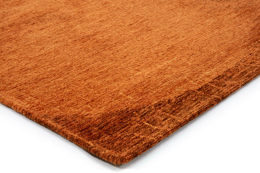 Acsento Bubbles Cognac Teppich, Detail von Ecke und Flor
