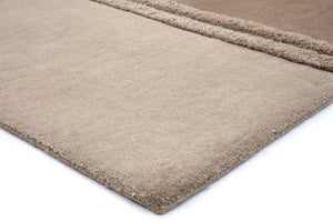 Acsento Delos Beige Teppich, Detail von Ecke und Flor