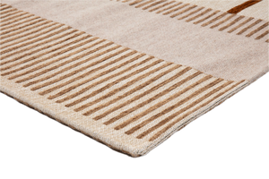 Acsento Oslo Noisette Teppich, Detail von Ecke und Flor
