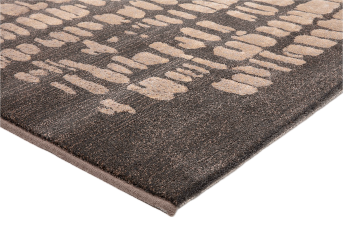 Acsento Papyrus Brown Teppich, Detail von Ecke und Flor