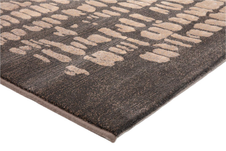 Acsento Papyrus Brown Teppich, Detail von Ecke und Flor
