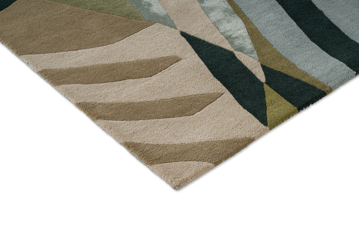 Harlequin Atelier Lagoon Teppich, Detail von Ecke und Flor