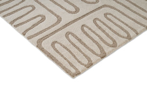 Harlequin Hollow Pebble Teppich, Detail von Ecke und Flor