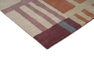 Harlequin Monolith Cinnabar Amber Teppich, Detail von Ecke und Flor