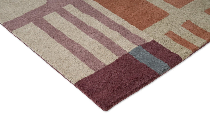 Harlequin Monolith Cinnabar Amber Teppich, Detail von Ecke und Flor