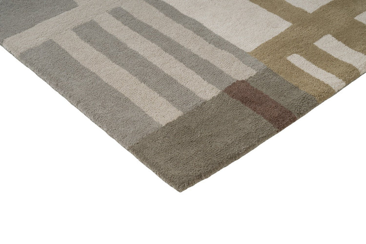 Harlequin Monolith Sandstone Teppich, Detail von Ecke und Flor
