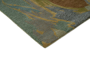Harlequin Saltillo Forest Teppich, Detail von Ecke und Flor