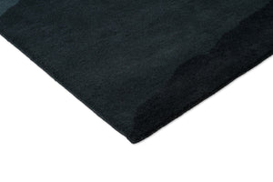 Harlequin Sedimentary Midnight Teppich, Detail von Ecke und Flor