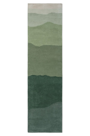 Harlequin Sedimentary Pine Läufer in Tannengrün und Salbei, Draufsicht