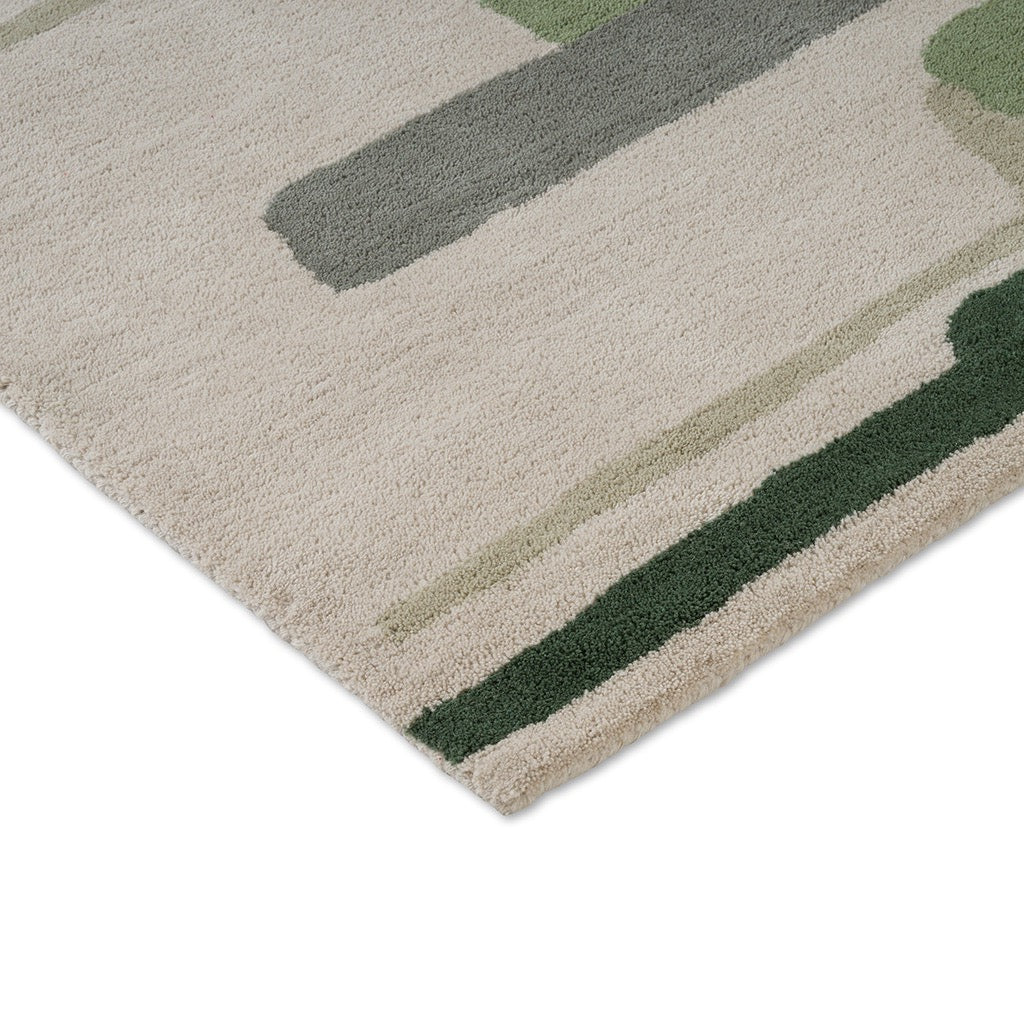 Harlequin Zeal Forest Teppich, Detail von Ecke und Flor