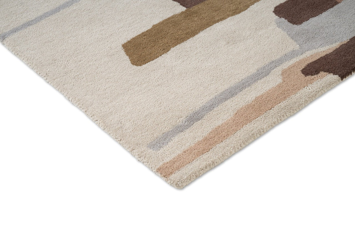 Harlequin Zeal Taupe Teppich, Detail von Ecke und Flor