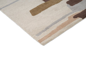 Harlequin Zeal Taupe Teppich, Detail von Ecke und Flor