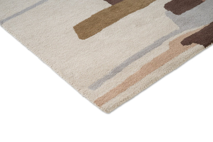 Harlequin Zeal Taupe Teppich, Detail von Ecke und Flor