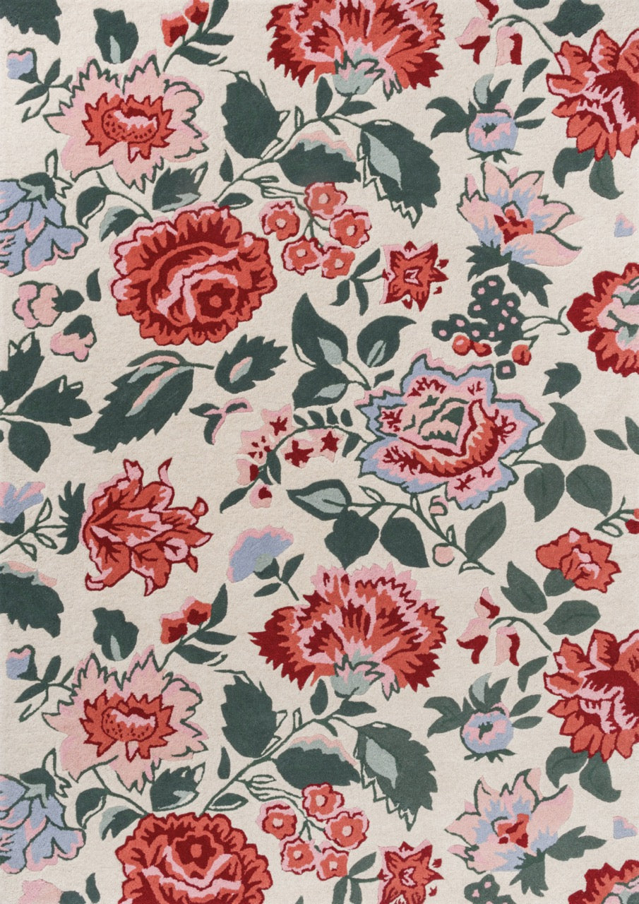 Laura Ashley Wendling Floral Poppy Red 083100