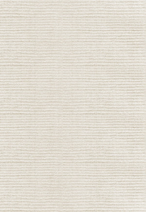 Wollteppich Weiß Layered Drift Wool Bone White, Detail der gerippten Wolle